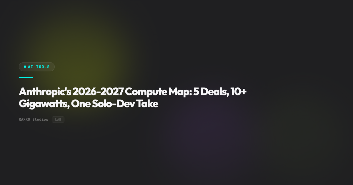 Anthropic's 2026-2027 Compute Map: 5 Deals, 10+ Gigawatts, One Solo-Dev Take