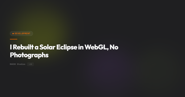 I Rebuilt a Solar Eclipse in WebGL, No Photographs