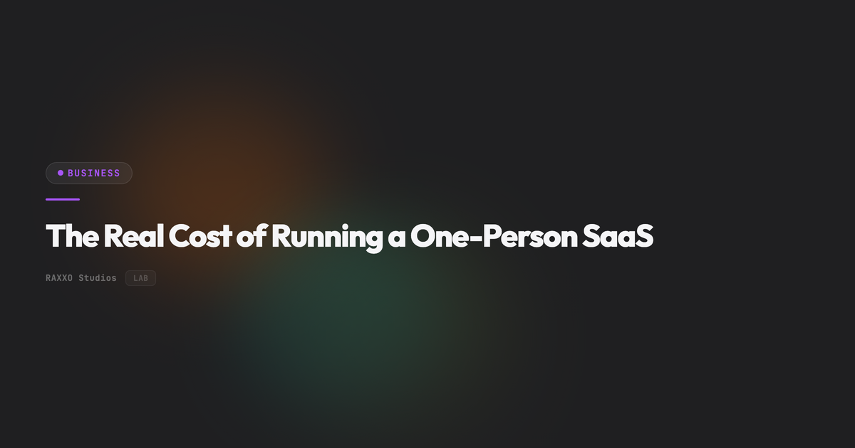 The Real Cost of Running a One-Person SaaS
