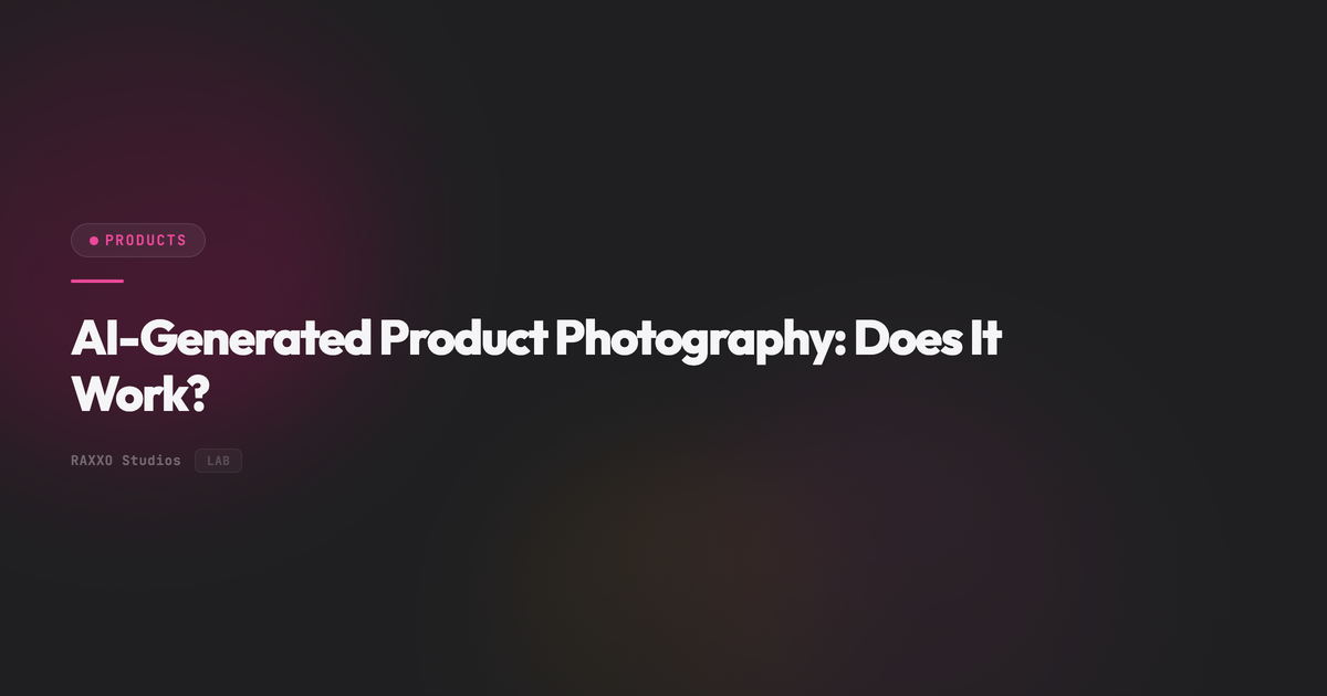 AI-Generated Product Photography: Does It Work?