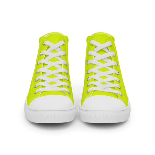 Men's High Top Canvas Shoes | Neon Lime