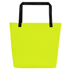 Large Tote Bag w/ Pocket | Neon Lime