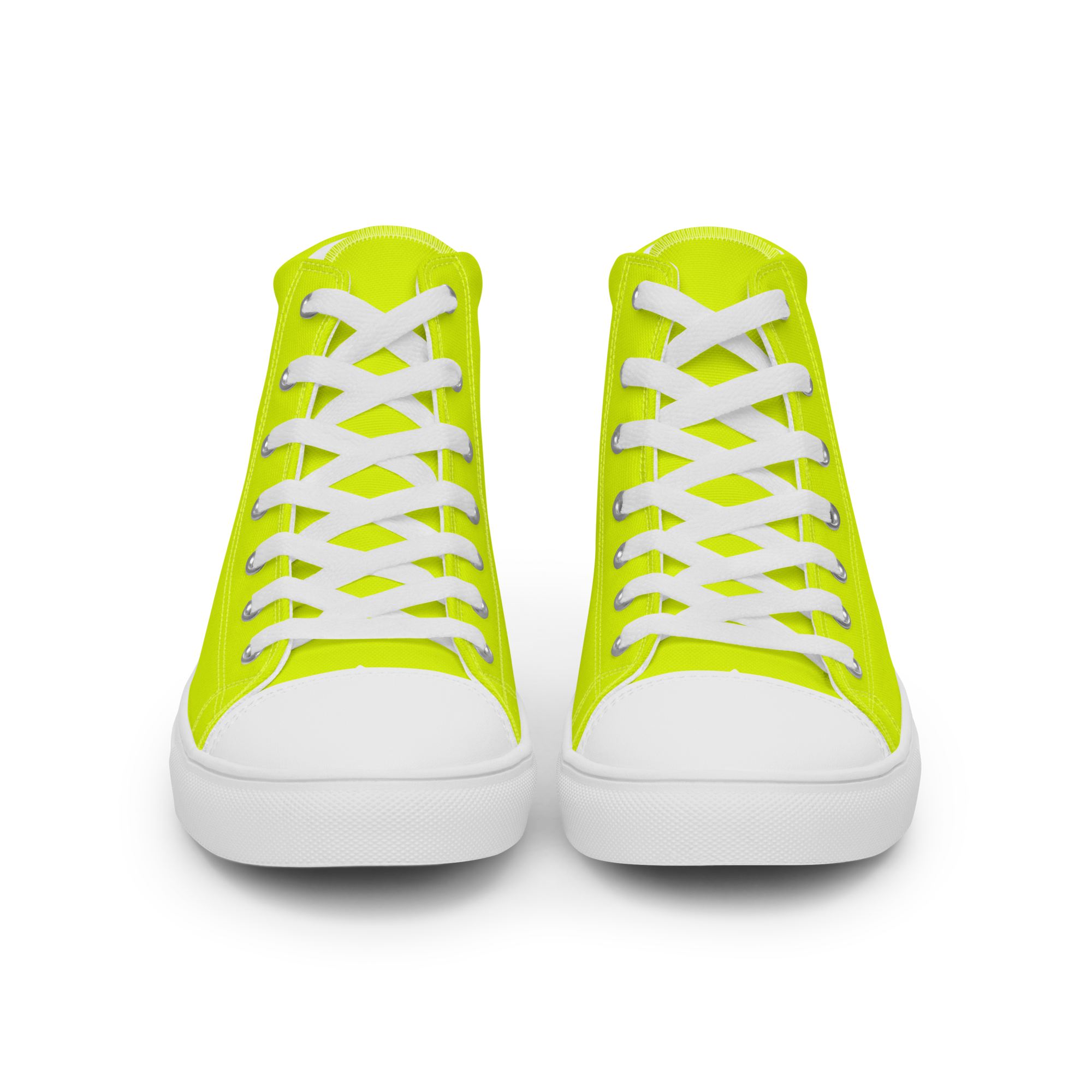 Men's High Top Canvas Shoes | Neon Lime
