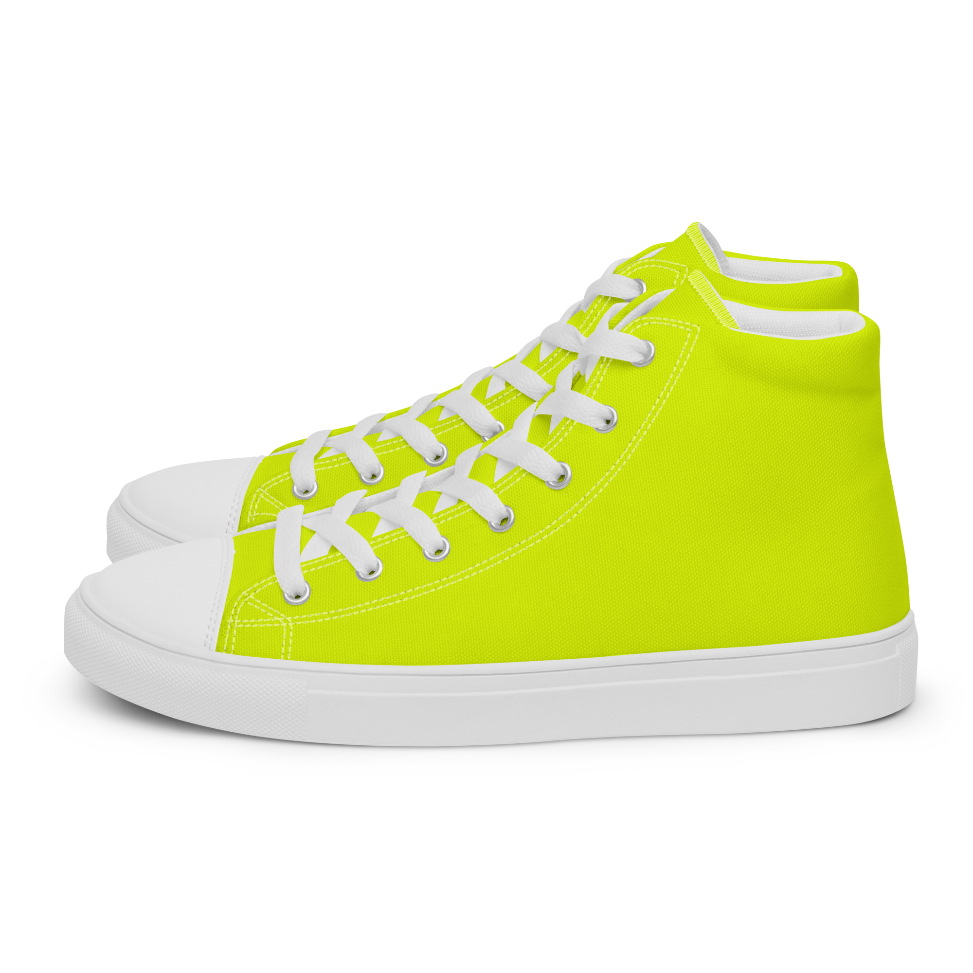 Men's High Top Canvas Shoes | Neon Lime