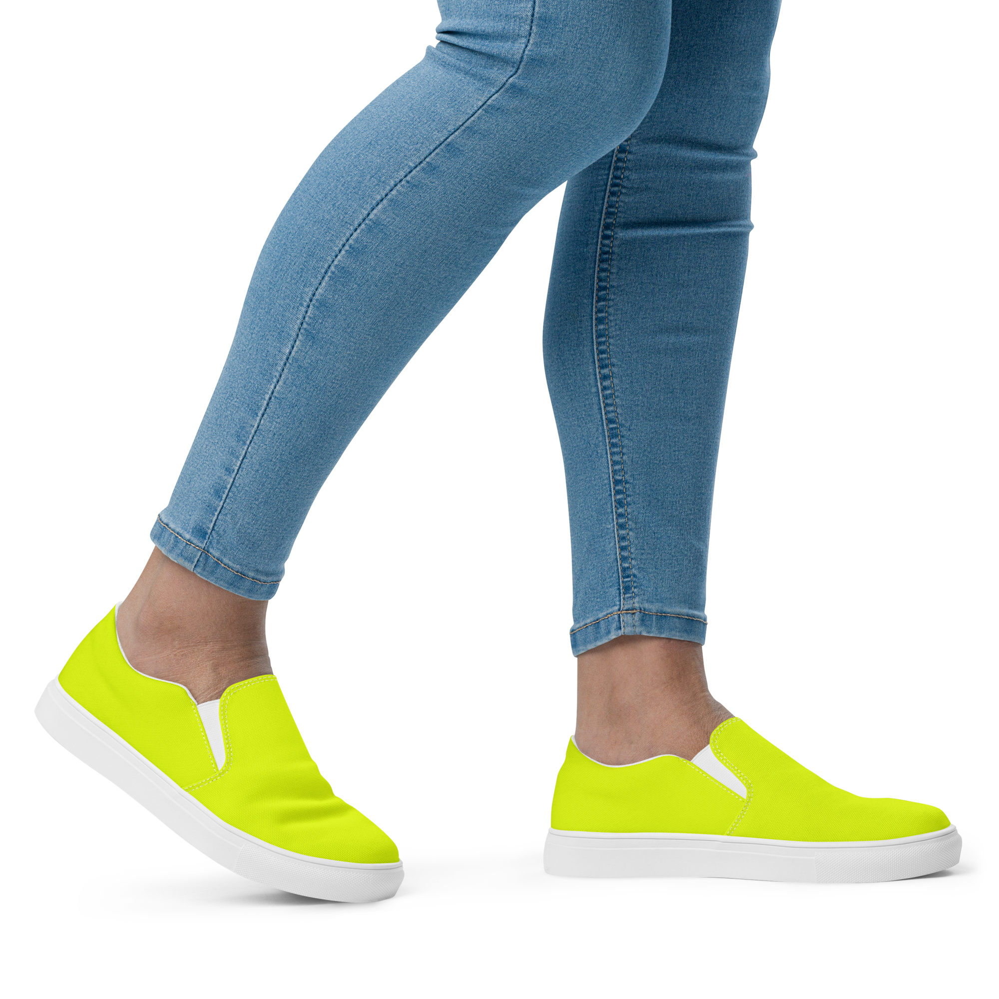 Women's Slip-On Canvas Shoes | Neon Lime