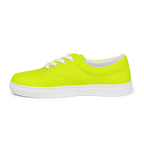 Men's Lace-Up Canvas Shoes | Neon Lime