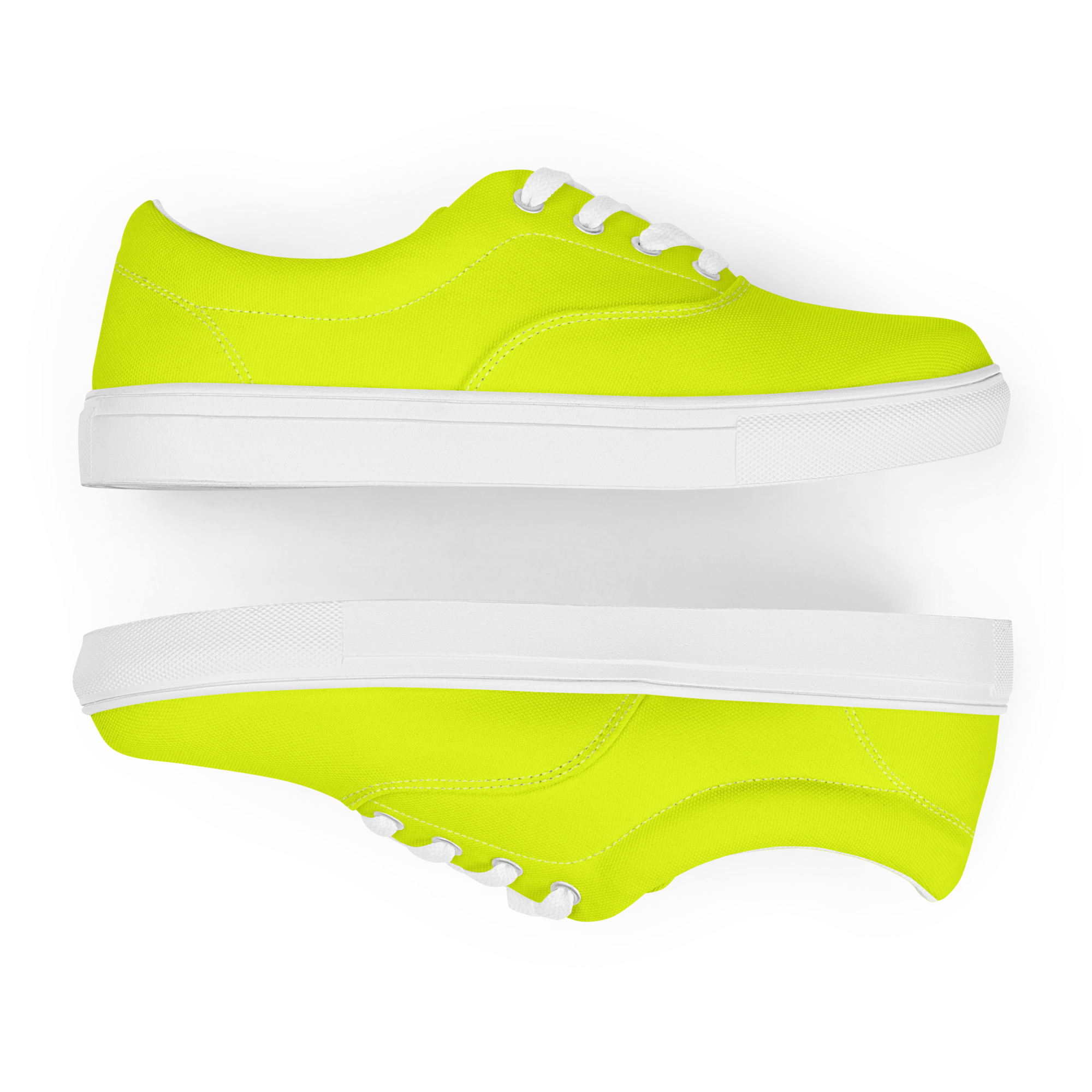Women's Lace-Up Canvas Shoes | Neon Lime