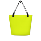 Large Tote Bag w/ Pocket | Neon Lime