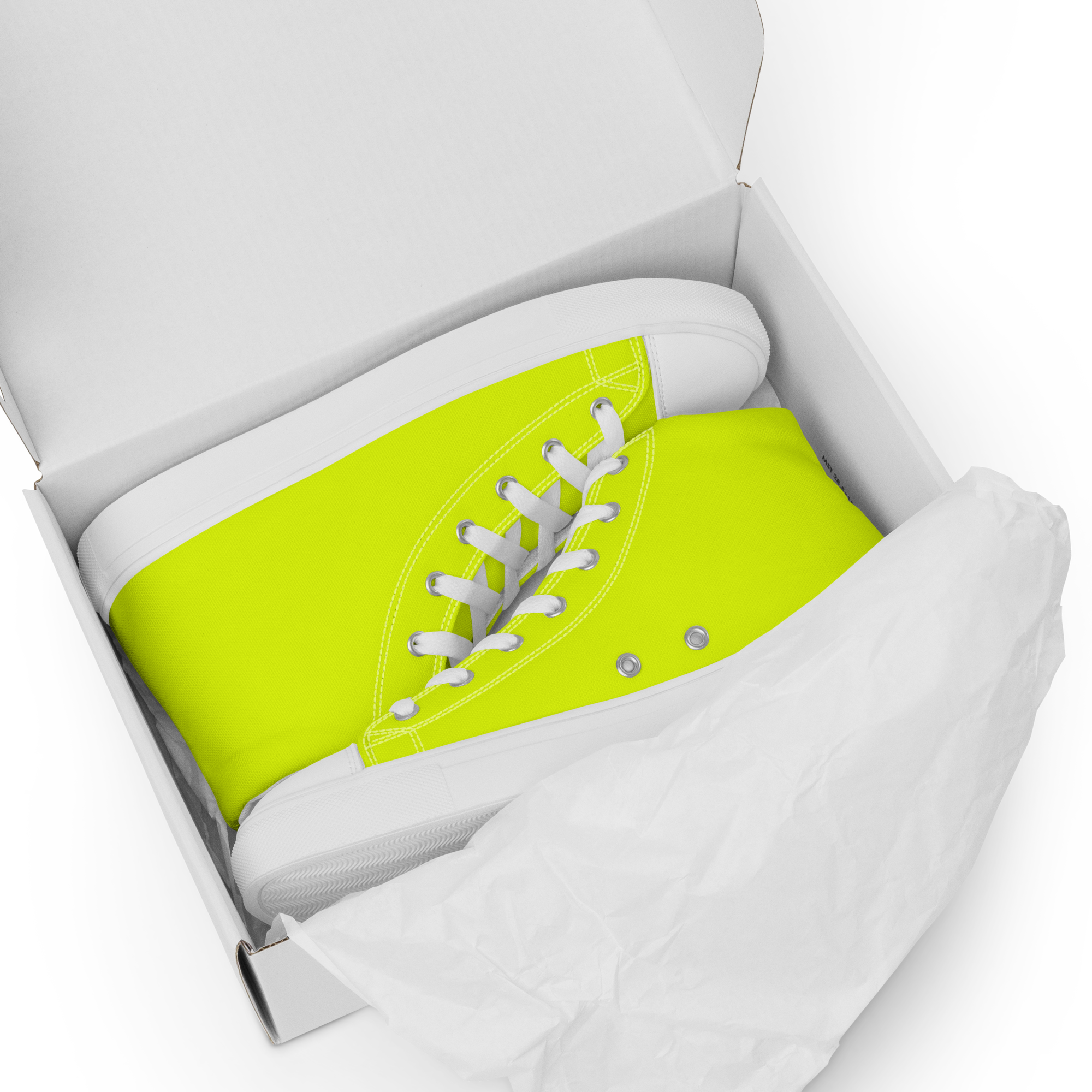 Men's High Top Canvas Shoes | Neon Lime