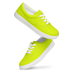 Men's Lace-Up Canvas Shoes | Neon Lime