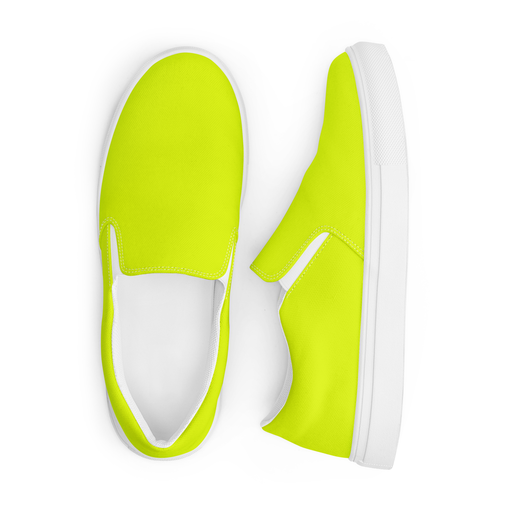 Men's Slip-On Canvas Shoes | Neon Lime