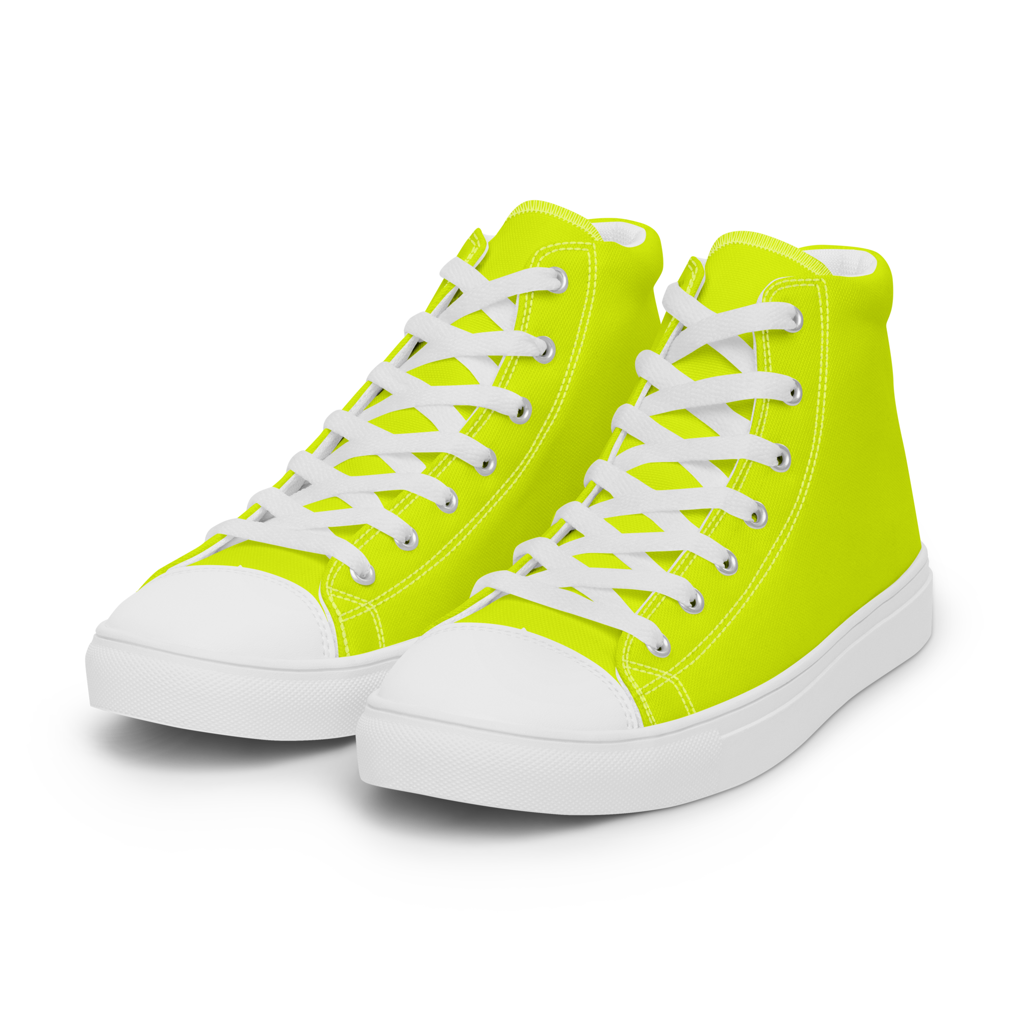 Men's High Top Canvas Shoes | Neon Lime