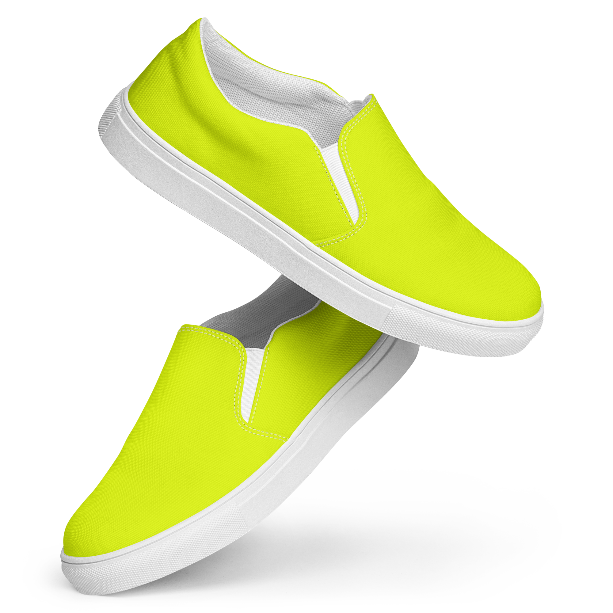 Men's Slip-On Canvas Shoes | Neon Lime