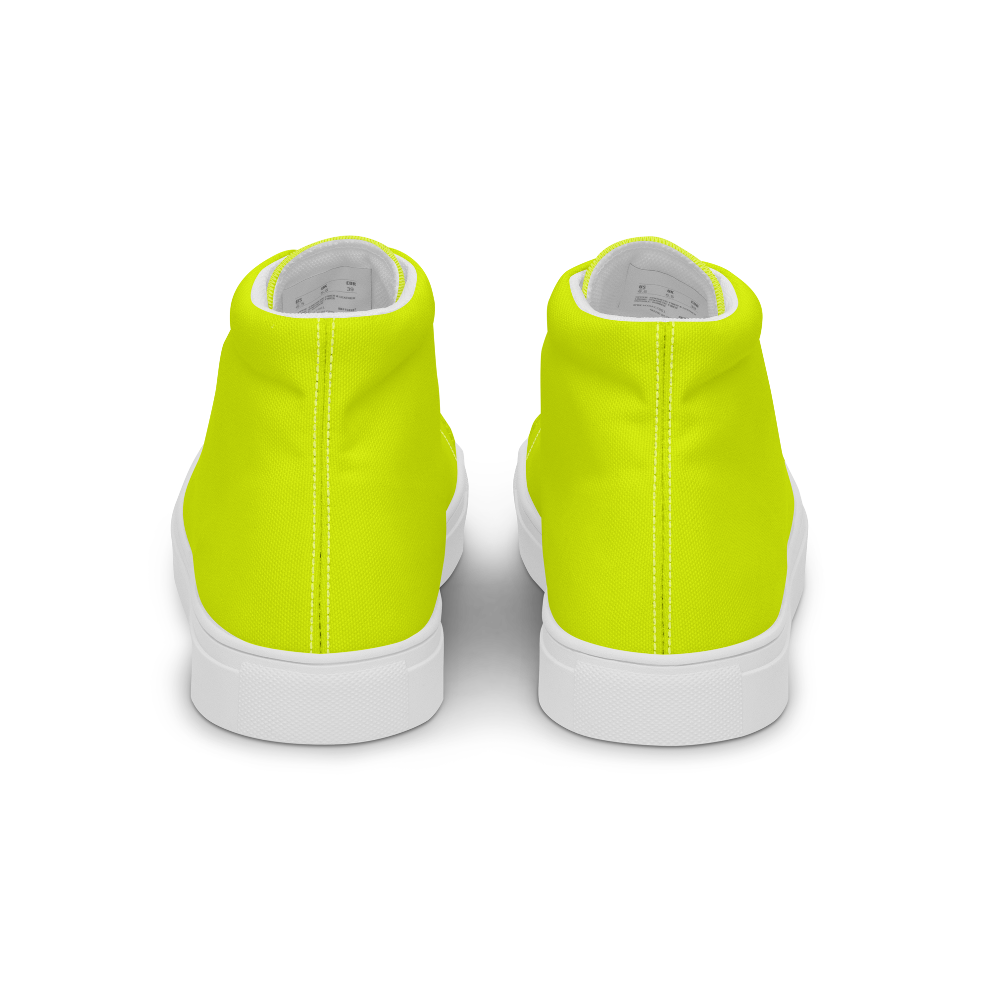 Men's High Top Canvas Shoes | Neon Lime