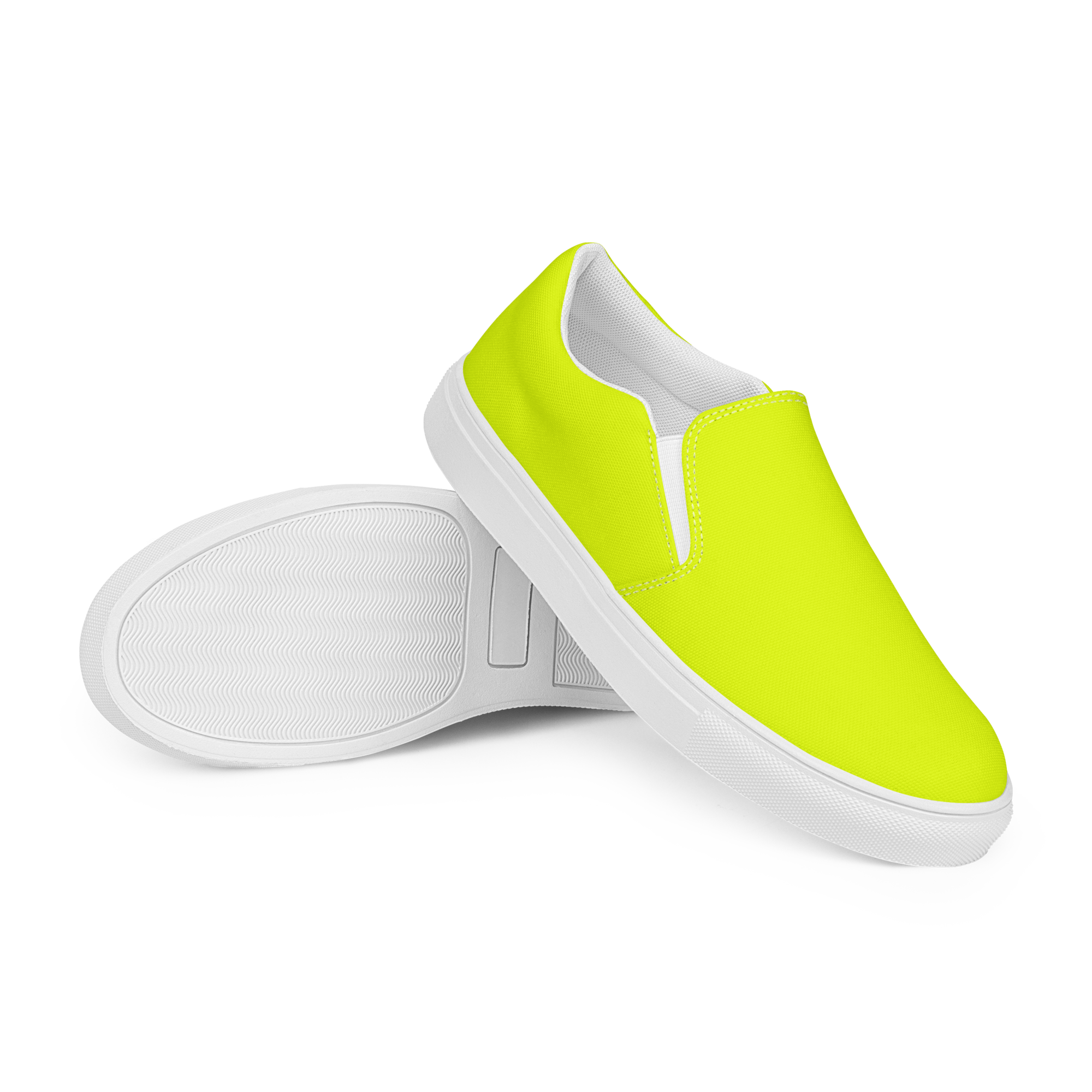 Men's Slip-On Canvas Shoes | Neon Lime